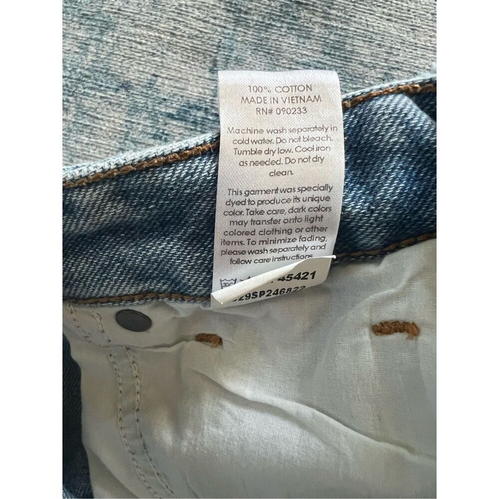 PacSun Light Blue Distressed High Rise Festival Denim Shorts 23" - Picture 4 of 7
